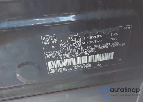 2020 Toyota Rav4 Xle from USA, damaged, VIN 2T3W1RFV1LC034562